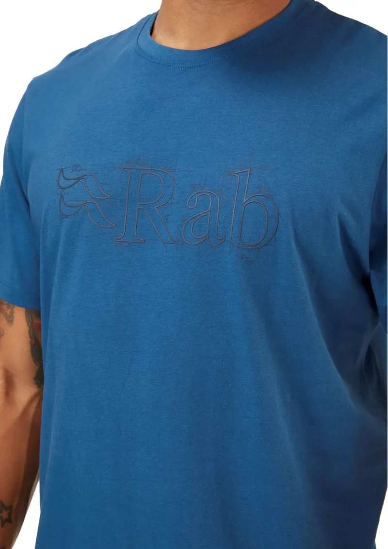 Rab Men's Stance Sketch Organic Cotton Tee - Denim -4